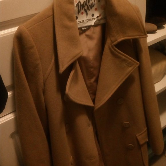 BURBERRY Style Camel Peacoat - Picture 6 of 7